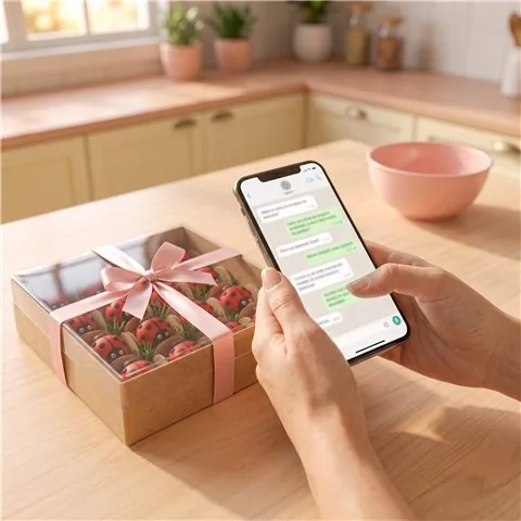 Encomenda chegando pelo celular